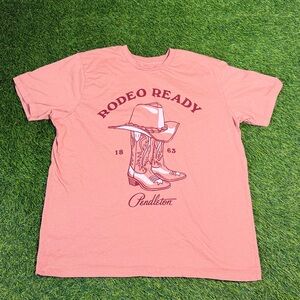 Pendleton Women’s Rodeo Ready Graphic Tee Pink T-Shirt Size L